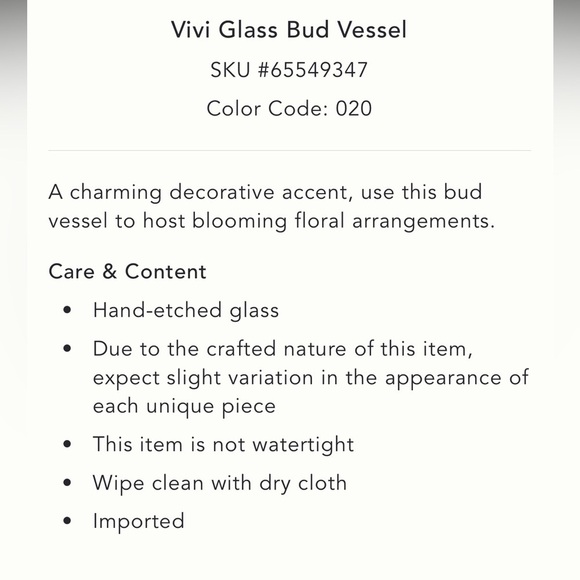 By Anthropologie Vivi Glass Bud Vase in Gold - Picture 13 of 13